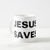 "Jesus Rette" Inspiration Kaffeetasse (Vorderseite Links)