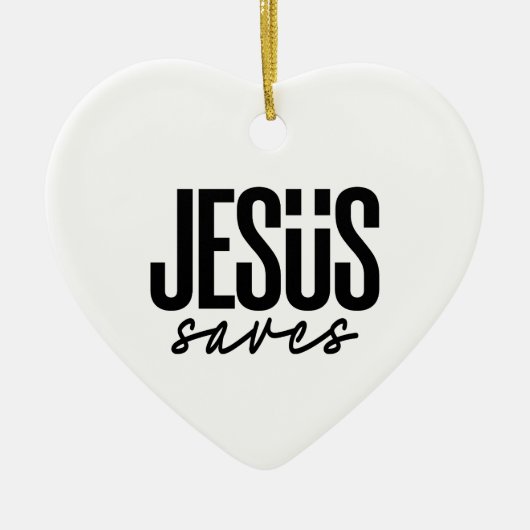 JESUS RETTE KERAMIK ORNAMENT (Vorne)