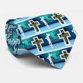 Jesus rette Kreuzigung Krawatte (Gerollt)