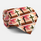 Jesus rette Kreuzigung Krawatte (Gerollt)