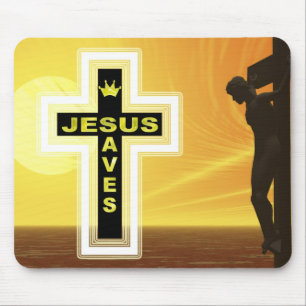 Jesus rette Kreuzigung Mousepad