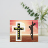 Jesus rette Kreuzigung Postkarte (Stehend Vorderseite)