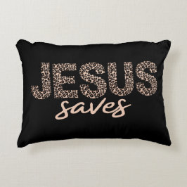 Jesus Rette Leopard Accent Pillow Dekokissen