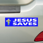 Jesus Rette mit Christlichem Kreuz Autoaufkleber (Auf Auto)