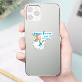 Jesus Rette mit Coupons Aufkleber (Telefon)