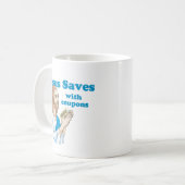 Jesus rette mit Coupons Kaffeetasse (Vorderseite Links)