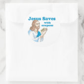 Jesus rette mit Coupons Runder Aufkleber (Tasche)