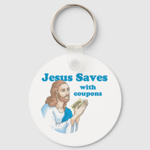 Jesus rette mit Coupons Schlüsselanhänger
