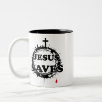 Jesus Rette mit Kreuz und Krone von Thorns