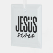 JESUS RETTE ORNAMENT AUS GLAS (Vorderseite links)