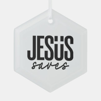 JESUS RETTE ORNAMENT AUS GLAS