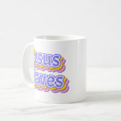 Jesus Rette Pastel 3D Kaffeetasse (Vorderseite Links)