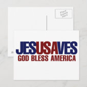 Jesus Rette Postkarte (Vorne/Hinten)