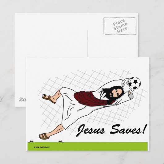 JESUS RETTE! POSTKARTE (Vorne/Hinten)