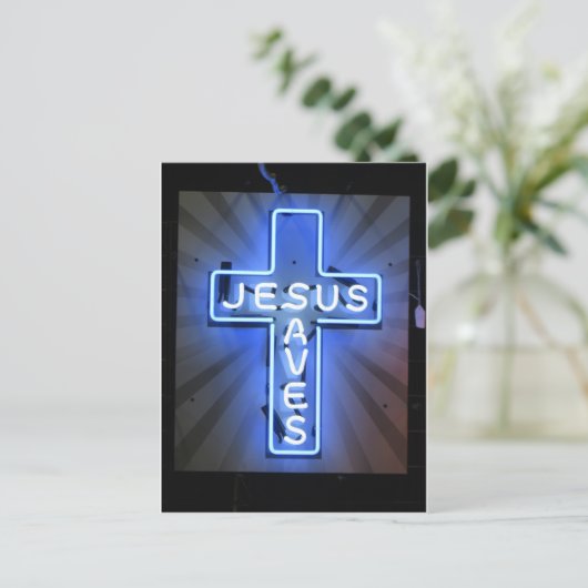 Jesus Rette Postkarte (Stehend Vorderseite)