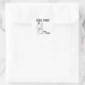 Jesus Rette Runder Aufkleber (Tasche)