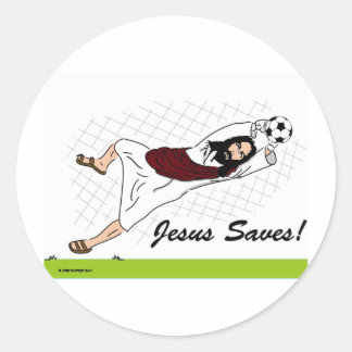 JESUS RETTE! RUNDER AUFKLEBER