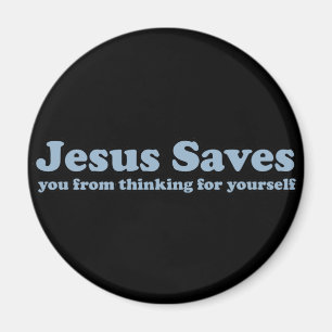 Jesus Rette Satire Magnet
