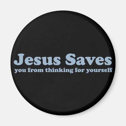 Jesus Rette Satire Magnet (Vorne)