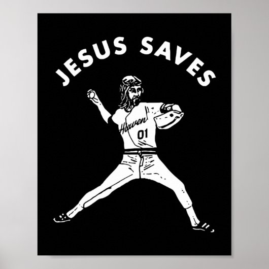 Jesus Rette Shirt Religiöser Christlicher Glaube B Poster (Vorne)