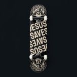 Jesus Rette Skateboard<br><div class="desc">Vintager Jesus Rette mit Guardian Engeln Grafikkarte</div>
