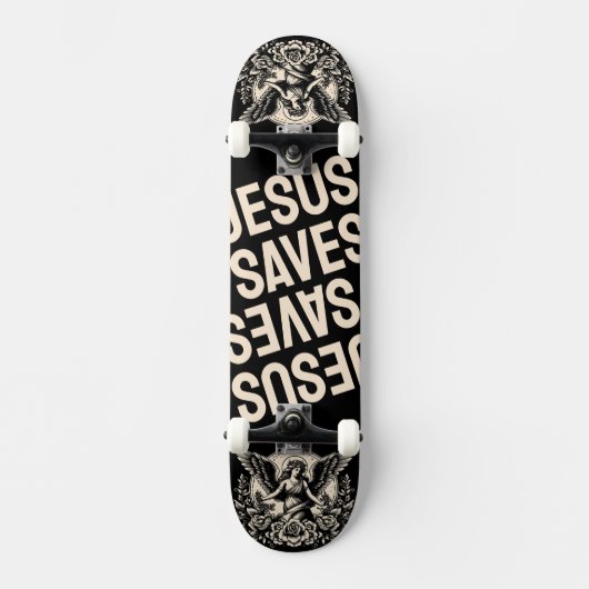 Jesus Rette Skateboard (Vorderseite)