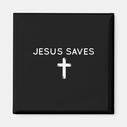 Jesus Rette subtile Christliche Glaube Minimal R Magnet (Vorne)