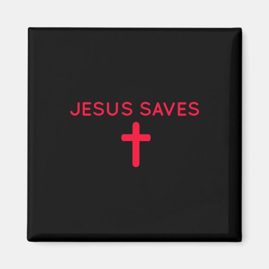 Jesus Rette subtile Christliche Glaube Minimal R Magnet (Vorne)