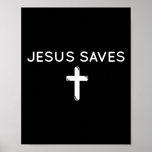 Jesus Rette subtile Christliche Glaube Minimal R Poster (Vorne)