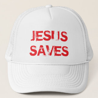 JESUS RETTE TRUCKER HAT-WHITE TRUCKERKAPPE