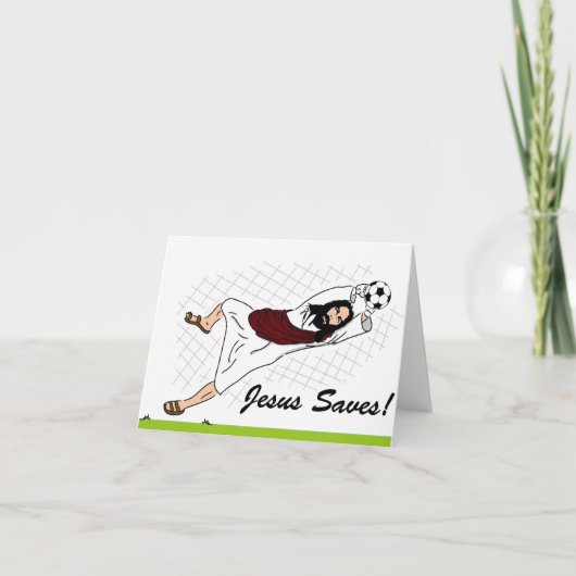 'Jesus Rette!' Urlaubsgrußkarte Feiertagskarte (Vorderseite)
