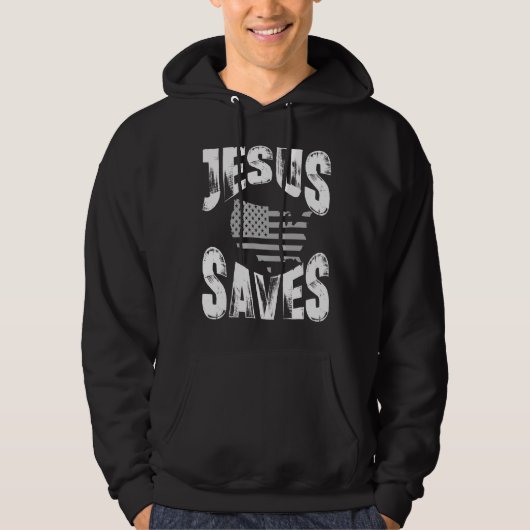 JESUS RETTE USA HOODIE (Vorderseite)
