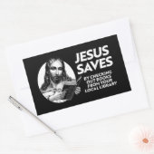 Jesus Rette Zeit zum Lesen verbotener Bücher Rechteckiger Aufkleber (Umschlag)
