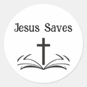 Jesus rettet Aufkleber (Vorderseite)