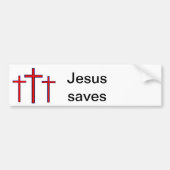 Jesus rettet Autoaufkleber (Vorne)