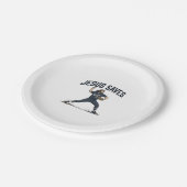 Jesus rettet Baseball Pitcher Vintage Gravur Shi Pappteller (Schrägansicht)