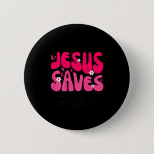 Jesus rettet Bibelvers christlicher Glaube religiö Button