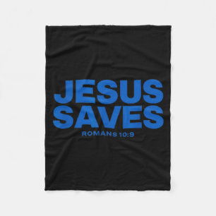 Jesus rettet Bibelvers Romans 10 9 Aussage Fleecedecke