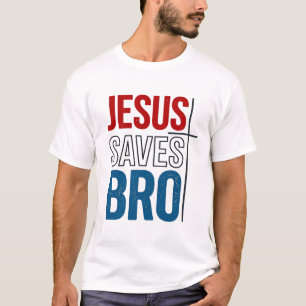 Jesus rettet Bro Christliche Typografie T-Shirt De