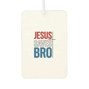 Jesus rettet Bro Christliche Typografie T-Shirt De Autolufterfrischer