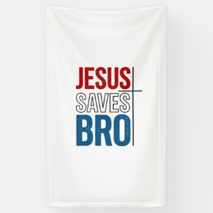 Jesus rettet Bro Christliche Typografie T-Shirt De Banner