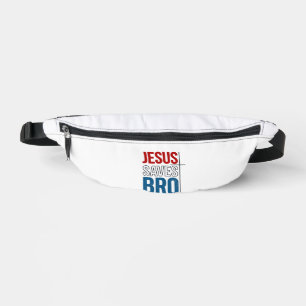 Jesus rettet Bro Christliche Typografie T-Shirt De Bauchtasche