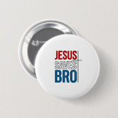 Jesus rettet Bro Christliche Typografie T-Shirt De Button (Vorne & Hinten)