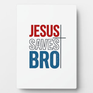 Jesus rettet Bro Christliche Typografie T-Shirt De Fotoplatte