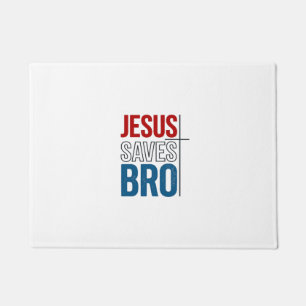 Jesus rettet Bro Christliche Typografie T-Shirt De Fußmatte