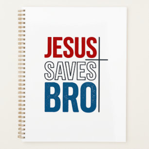 Jesus rettet Bro Christliche Typografie T-Shirt De Planer