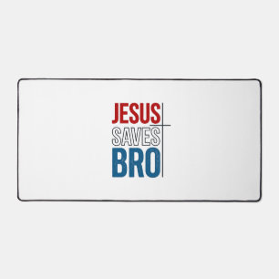 Jesus rettet Bro Christliche Typografie T-Shirt De Schreibtischunterlage