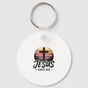 Jesus rettet Bro Vintage Christian Kreuz Shirt Des Schlüsselanhänger