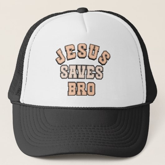 JESUS RETTET BRO VINTAGE TRUCKERKAPPE (Vorderseite)