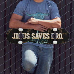 Jesus rettet Bruder. Abstrakte rote Blut Skateboar Skateboard